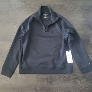 Kenneth Cole Men's Black Quarter Zip Athletic Sweatshirt Size Medium Activewear